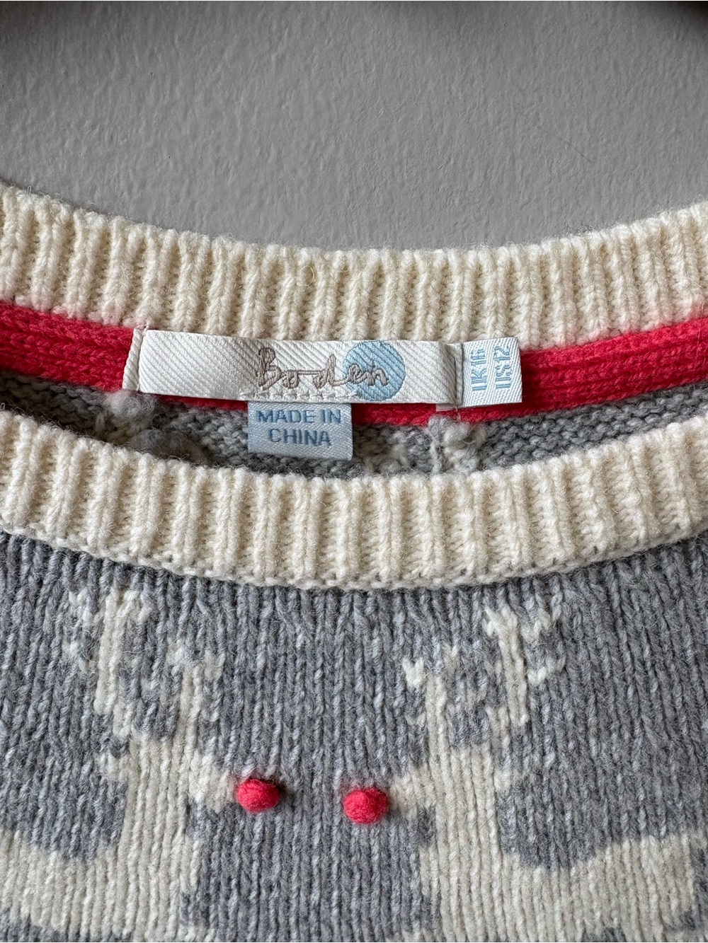 Boden wool/cotton blend Holiday sweater. Excellent condition. - Picture 3 of 4